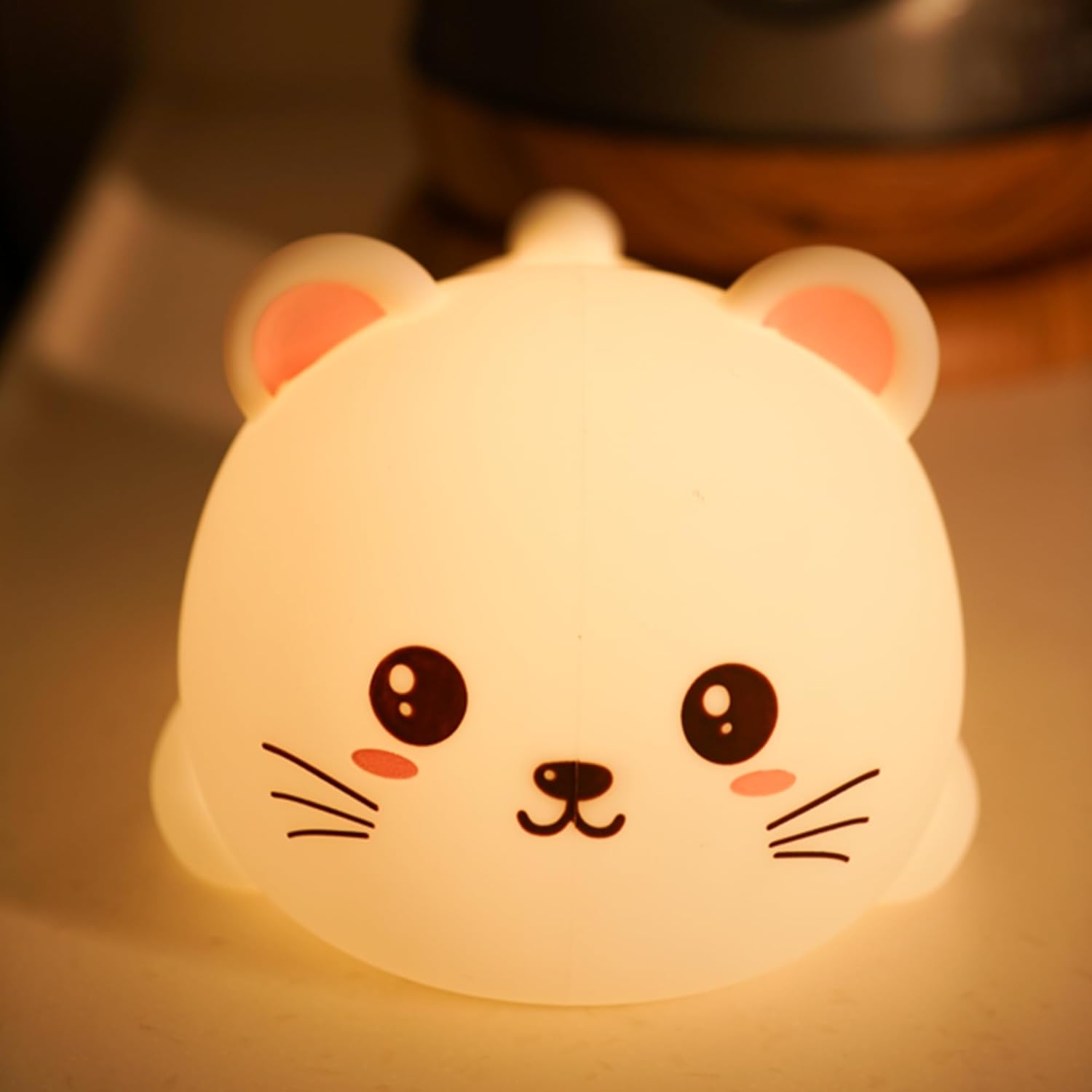 Veilleuse Bébé - Chat Kawaii Blanc Chaud