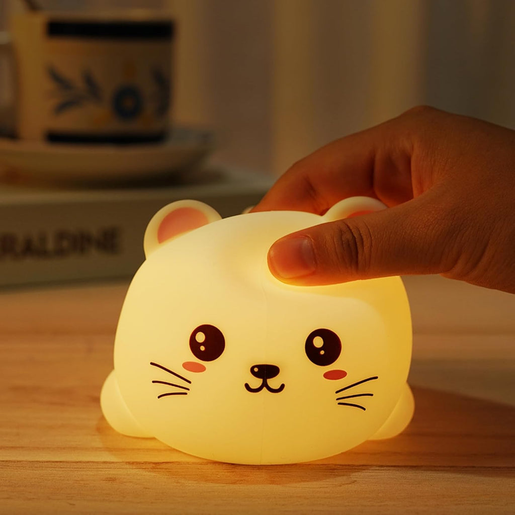 Veilleuse Bébé - Chat Kawaii Blanc Chaud