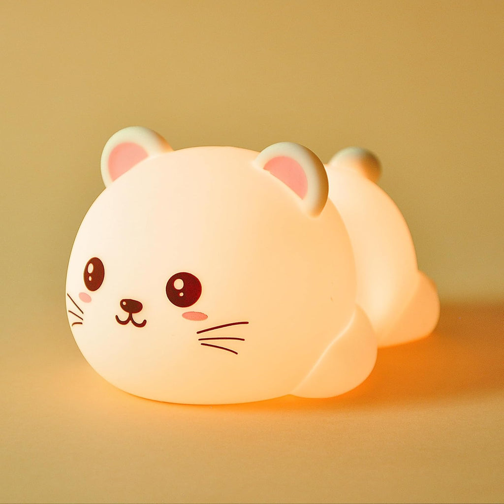 Veilleuse Bébé - Chat Kawaii Blanc Chaud