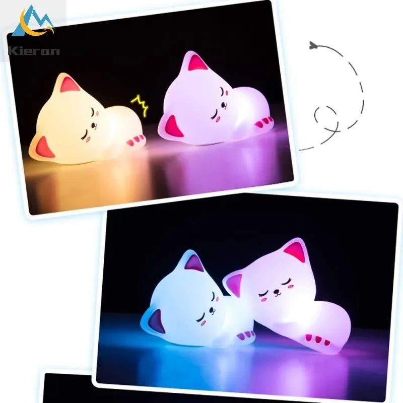 Veilleuse Bébé - Chat Multicolore
