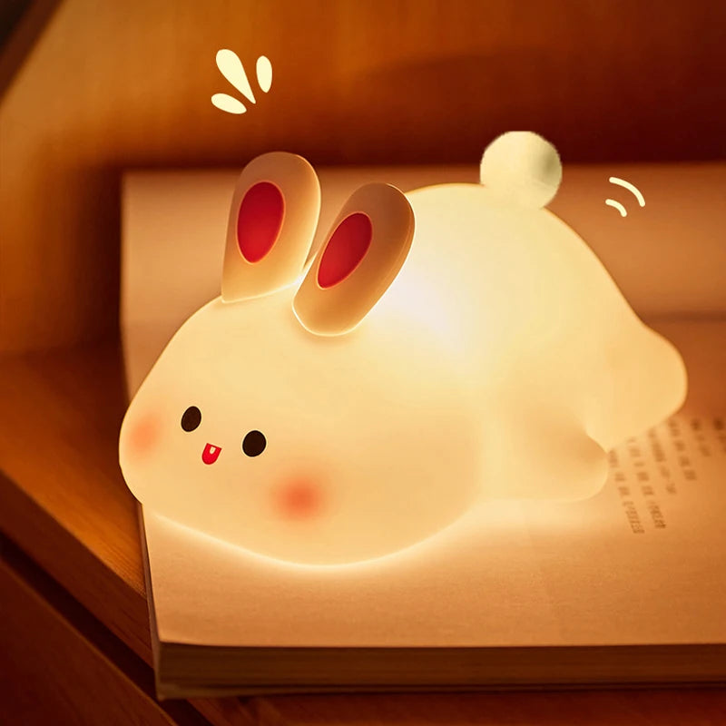 Veilleuse Lapin Lumineuse Blanc Chaud