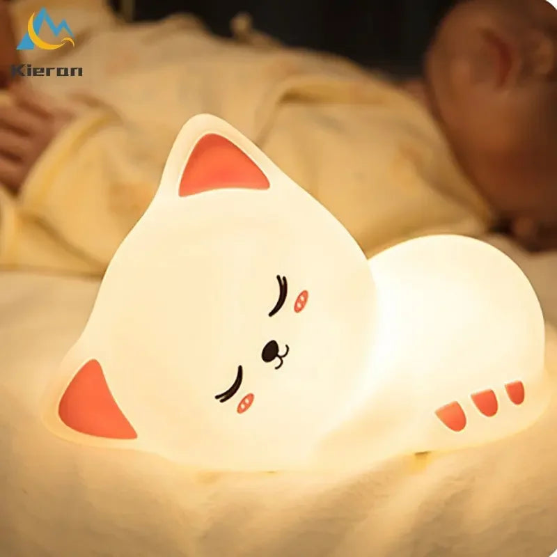 Veilleuse Bébé - Chat Multicolore