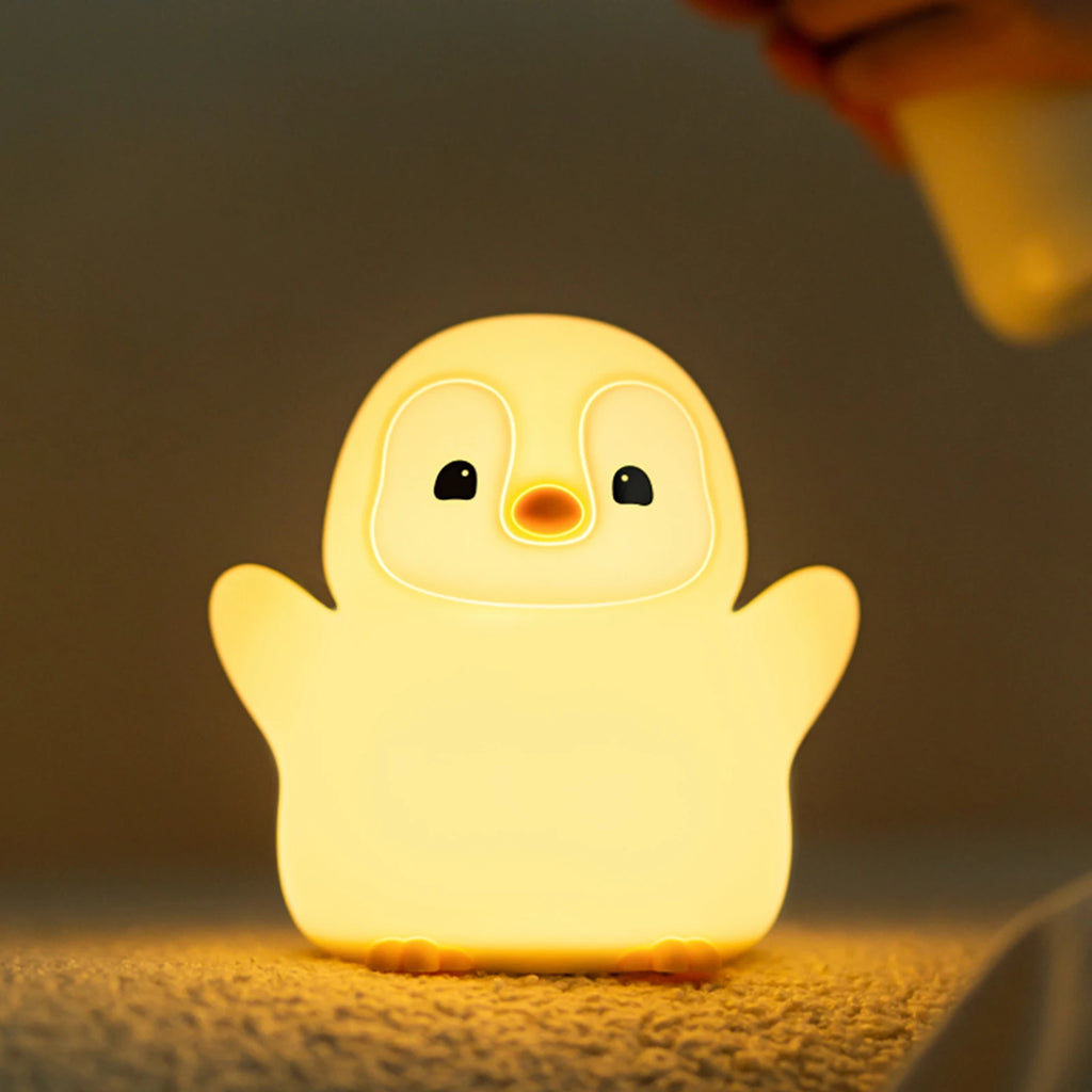 Veilleuse Bébé - Pingouin Blanc Chaud
