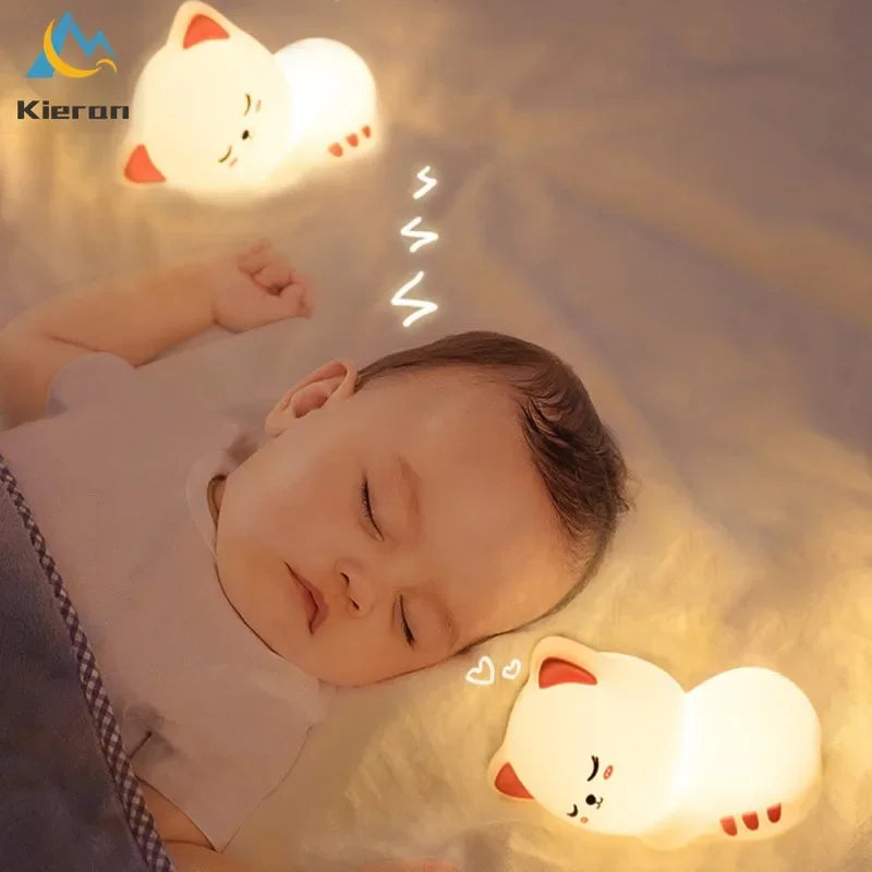 Veilleuse Bébé - Chat Multicolore