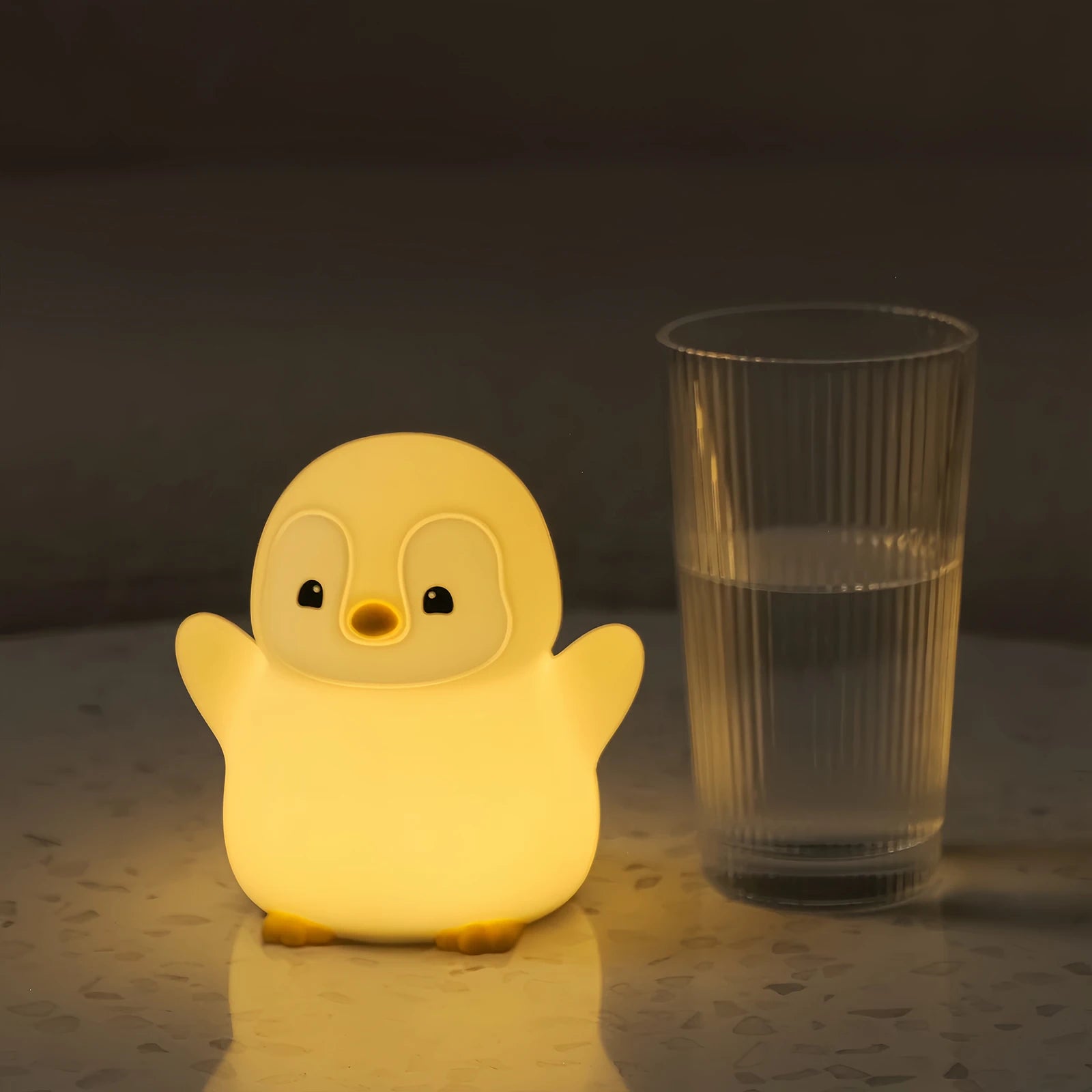 Veilleuse Bébé - Pingouin Blanc Chaud