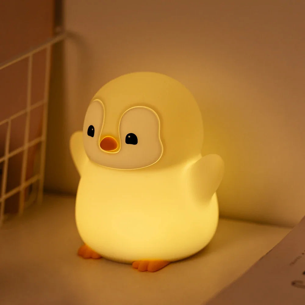 Veilleuse Bébé - Pingouin Blanc Chaud