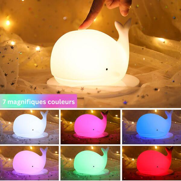 Veilleuse Bébé - Baleine Multicolore