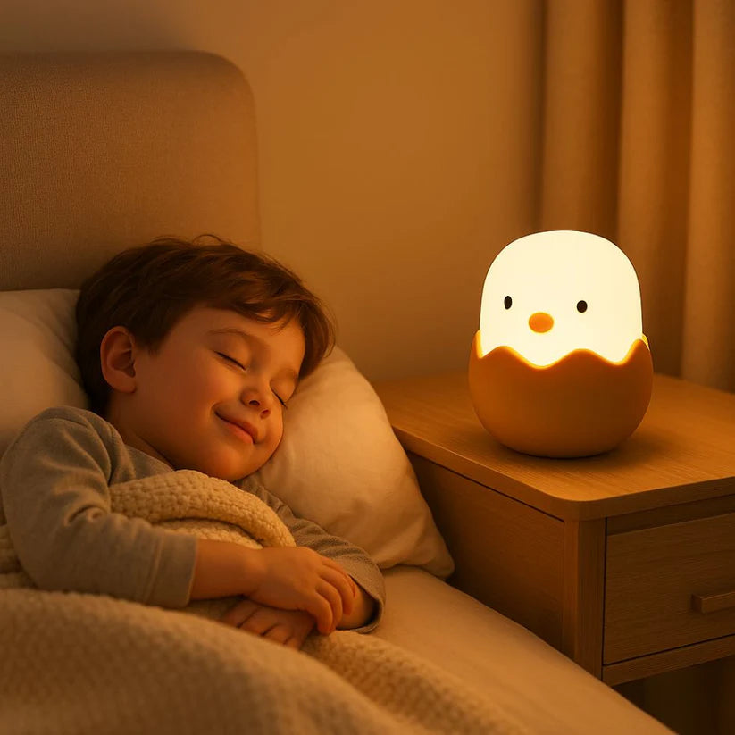 Veilleuse Bébé - Poussin Coquille Multicolore