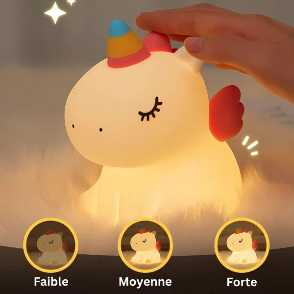 Veilleuse Bébé - Licorne Lumineuse Blanc Chaud