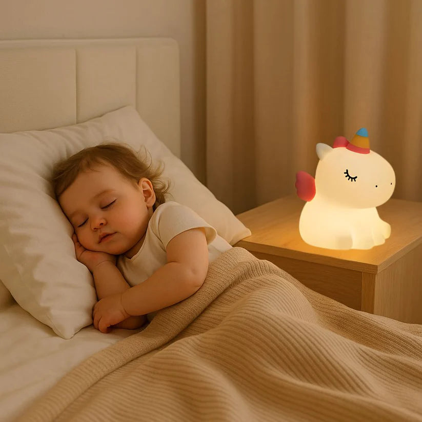 Veilleuse Bébé - Licorne Lumineuse Blanc Chaud