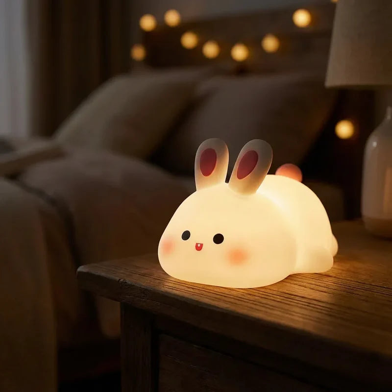 Veilleuse Lapin Lumineuse Blanc Chaud